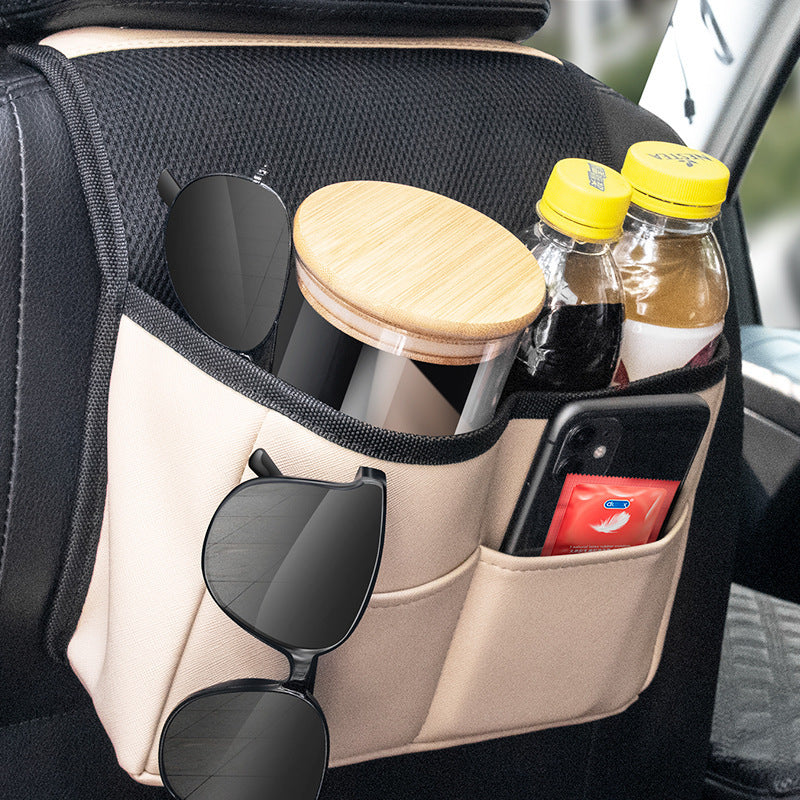 Leather Car Seat Back Organizer